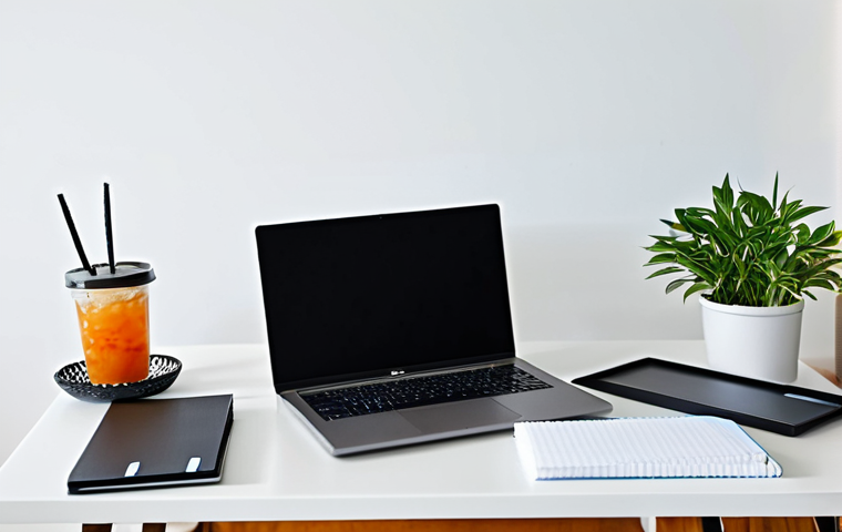 디지털 일몰 프로토콜과 데이터 관리 - Organized Digital Workspace**

"A clean and organized home office setup in Thailand, featuring a lap...