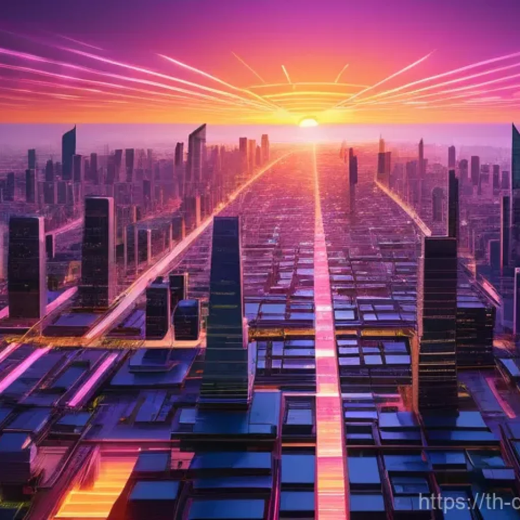 디지털 일몰 프로토콜의 성과 측정 방법 - **"A visually striking and metaphorical representation of a 'digital sunset.' In the foreground, int...